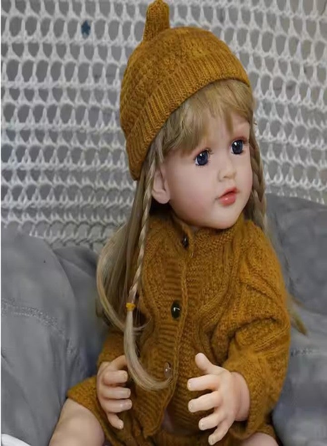 GORMERY Lifelike Reborn Baby Dolls,22 inch Realistic-Newborn Baby Dolls, Real Life Reborn Baby,with Cloth, Nipple Bottle, Dipper for Special Occasions Birthday (Multi Colour) - Image 1